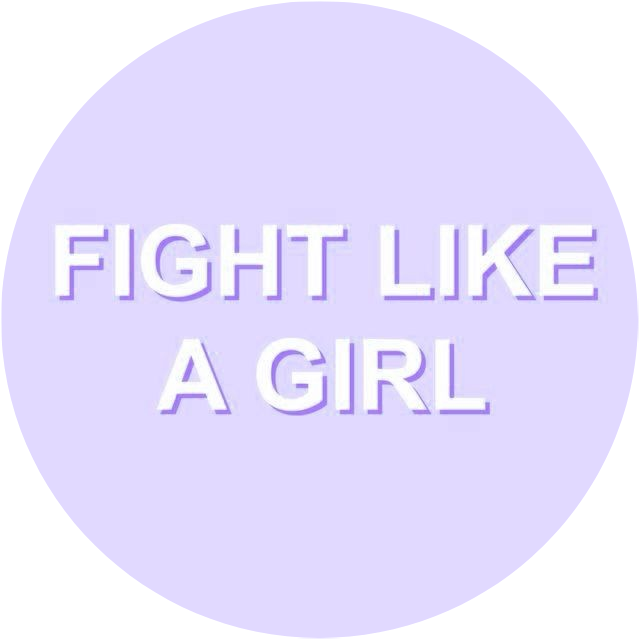 #purple #aesthetic #tumblr #fight #like #a #girl #girlpower - Circle Clipart (639x639), Png Download