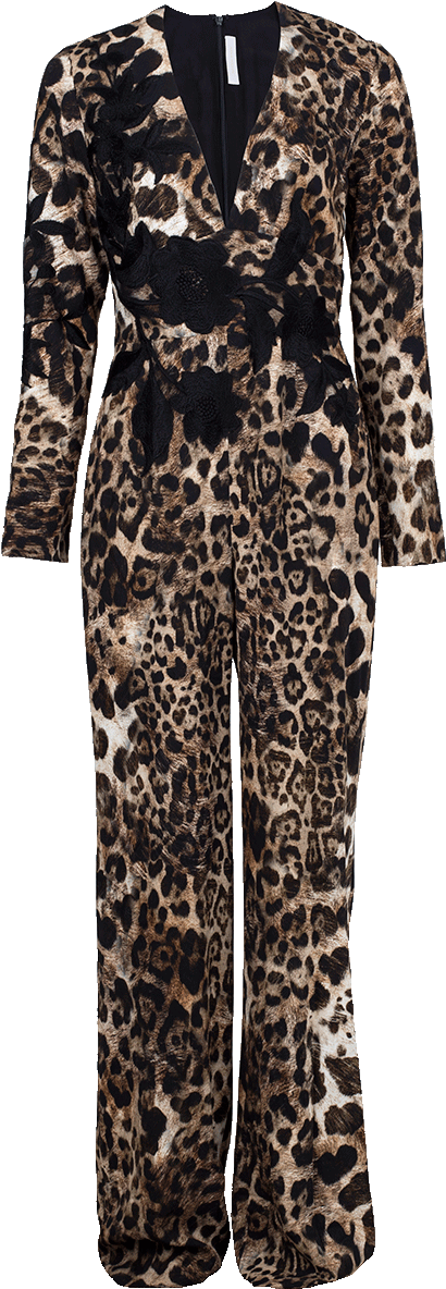 Animal Print Jumpsuit - Pajamas Clipart (960x1223), Png Download