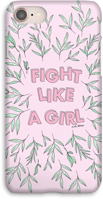 Fight Like A Girl Case Iphone - Mobile Phone Case Clipart (510x800), Png Download