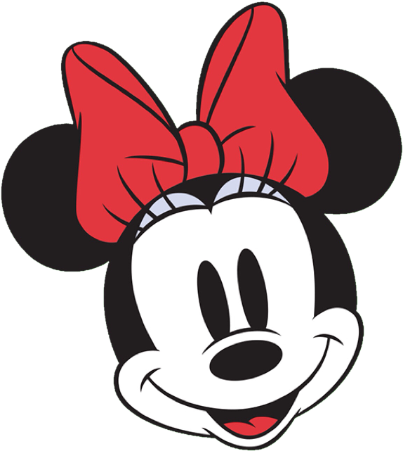 Mickeymouse Cute Disney Character Red Black Cute Sticke - Pink Minnie Mouse Face Clipart (574x641), Png Download