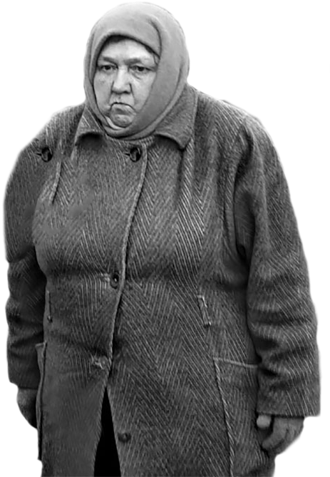 Personrussian Woman - Monochrome Clipart (990x718), Png Download