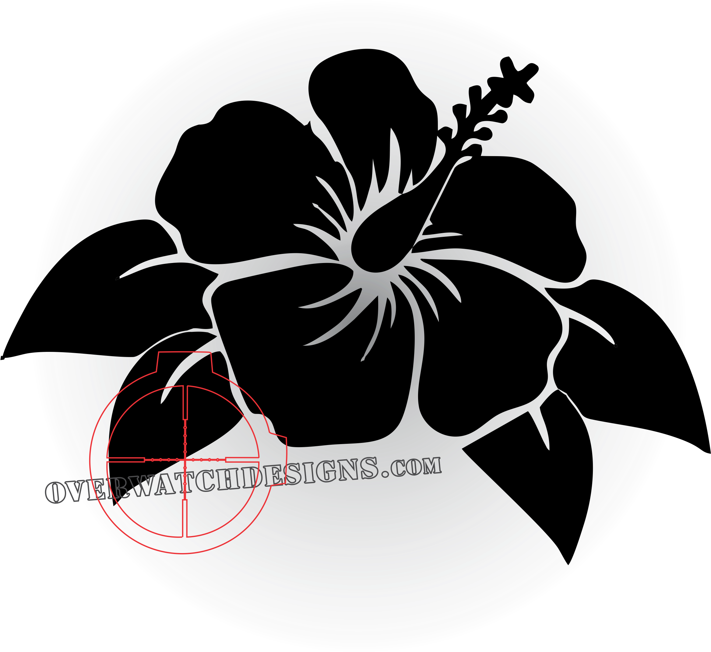 Flower - Hibiscus Decal Clipart (2401x2393), Png Download