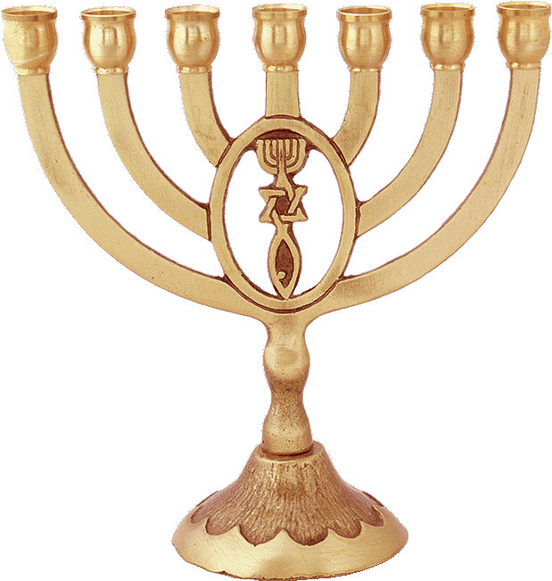 Messianic Menorah With A Grafted In Symbol - Messianic Shop Clipart (650x650), Png Download