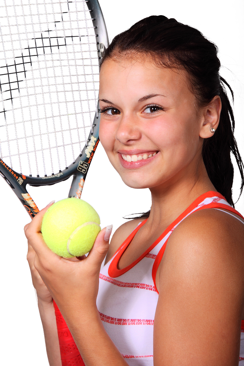 Tennis Fitness Sport Woman Girl Png Image - Lose Weight With Tennis Clipart (853x1280), Png Download