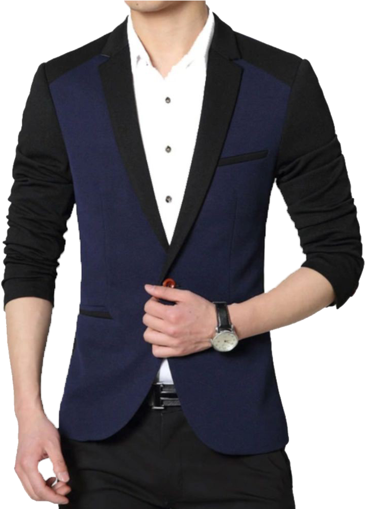 Blue Party Wear Blazer Clipart (850x995), Png Download