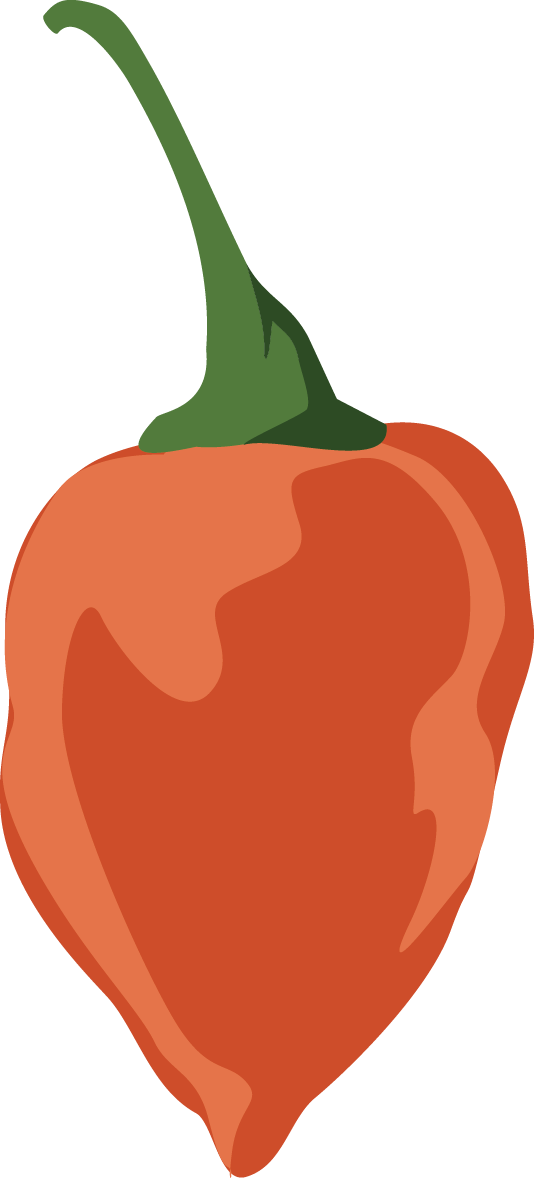 Orange Habanero Clipart (534x1178), Png Download