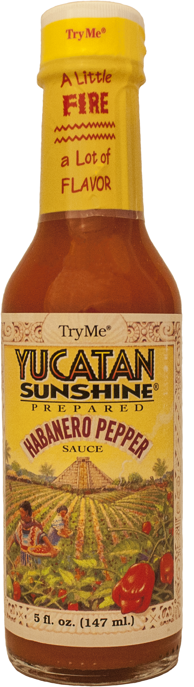 Tryme Yucatan Sunshine Habanero Pepper Sauce 5 Oz - Yucatan Sunshine Clipart (625x2215), Png Download