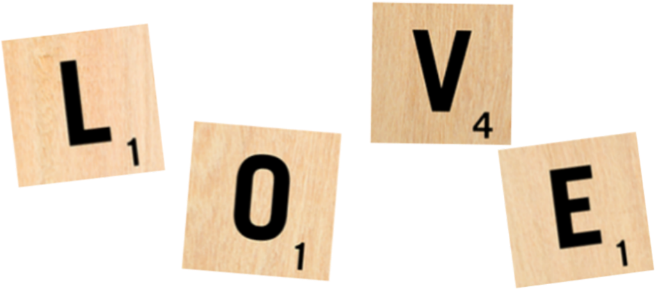 #scrabble #word #words #love #l #o #v #e - Scrabble Clipart (1024x1024), Png Download