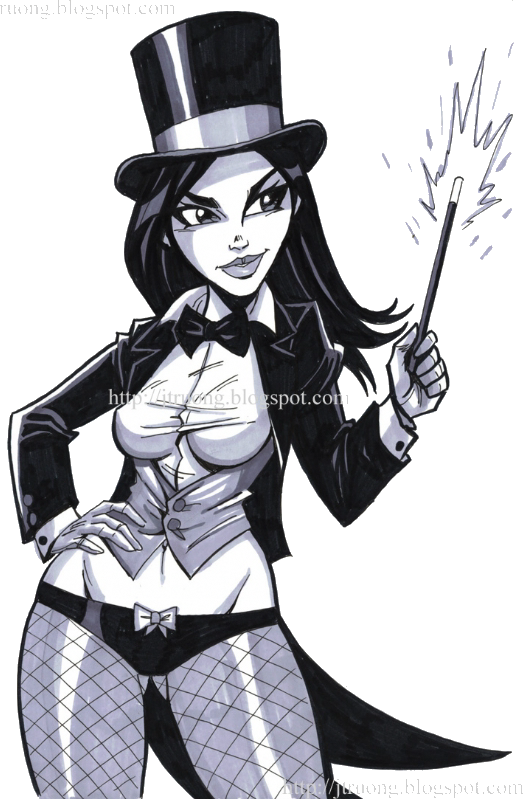 Dc Comics' Zatanna - Josh Howard Art Clipart (523x799), Png Download