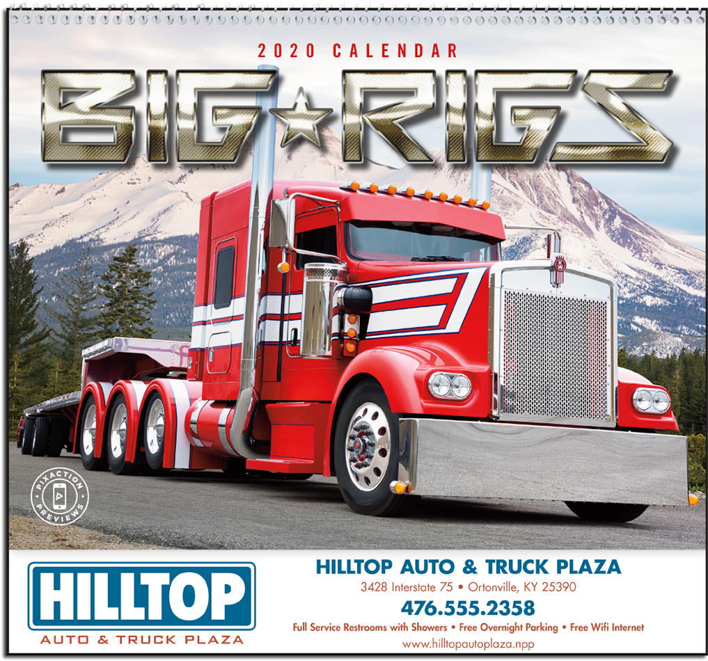 Picture Of Big Rigs Wall Calendar - Semi-trailer Truck Clipart (1200x1200), Png Download