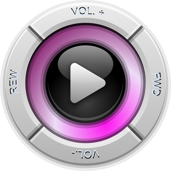 Play, Button, Volume, Multimedia - Volume Control Button Clipart (720x720), Png Download