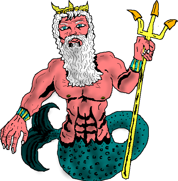 Greek - Clipart Poseidon - Png Download (600x600), Png Download