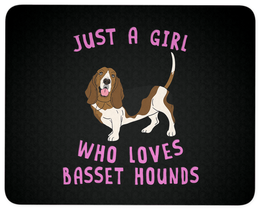 Robustcreative-dog Lover Girl Mousepad - Basset Hound Clipart (1024x1024), Png Download