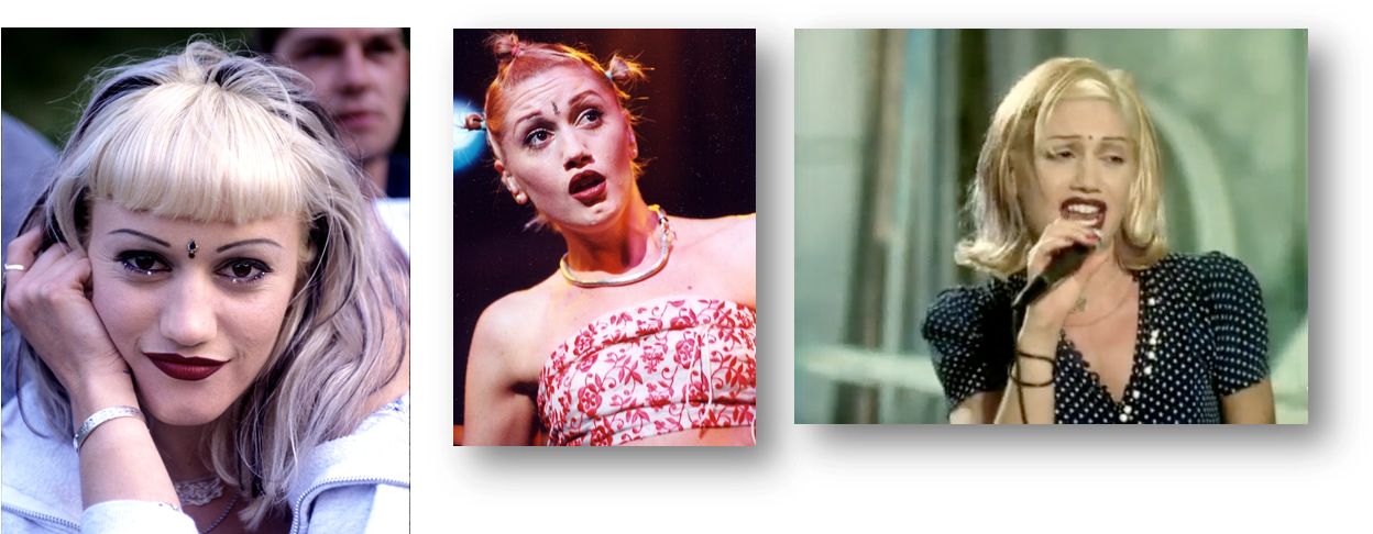 1996/ - Gwen Stefani 90s Makeup Clipart (1253x492), Png Download