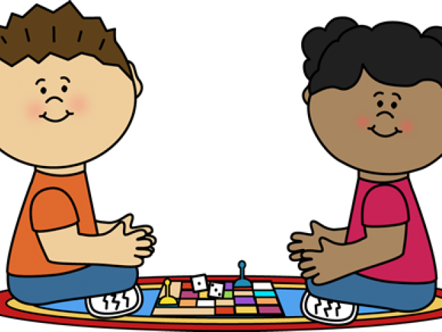 Kids Playing Games Clipart - Kids Playing Board Games Clipart - Png Download (640x480), Png Download