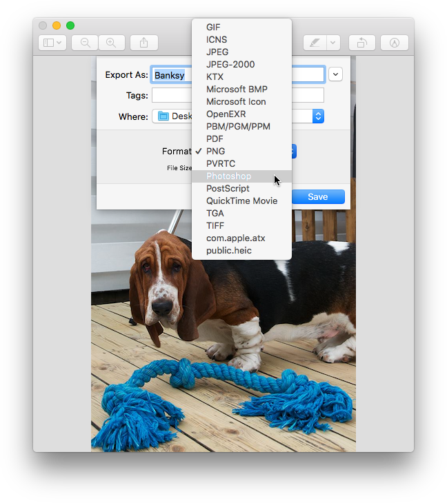 Holding The Option Key When Selecting Format Reveals - Basset Hound Clipart (648x730), Png Download