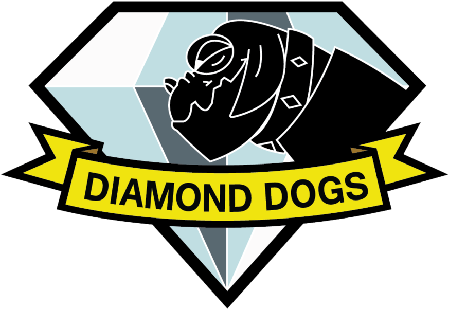 Th3anim8er, Diamond Dog, Konami, Logo, Metal Gear, - Mgsv Diamond Dogs Logo Clipart (873x601), Png Download