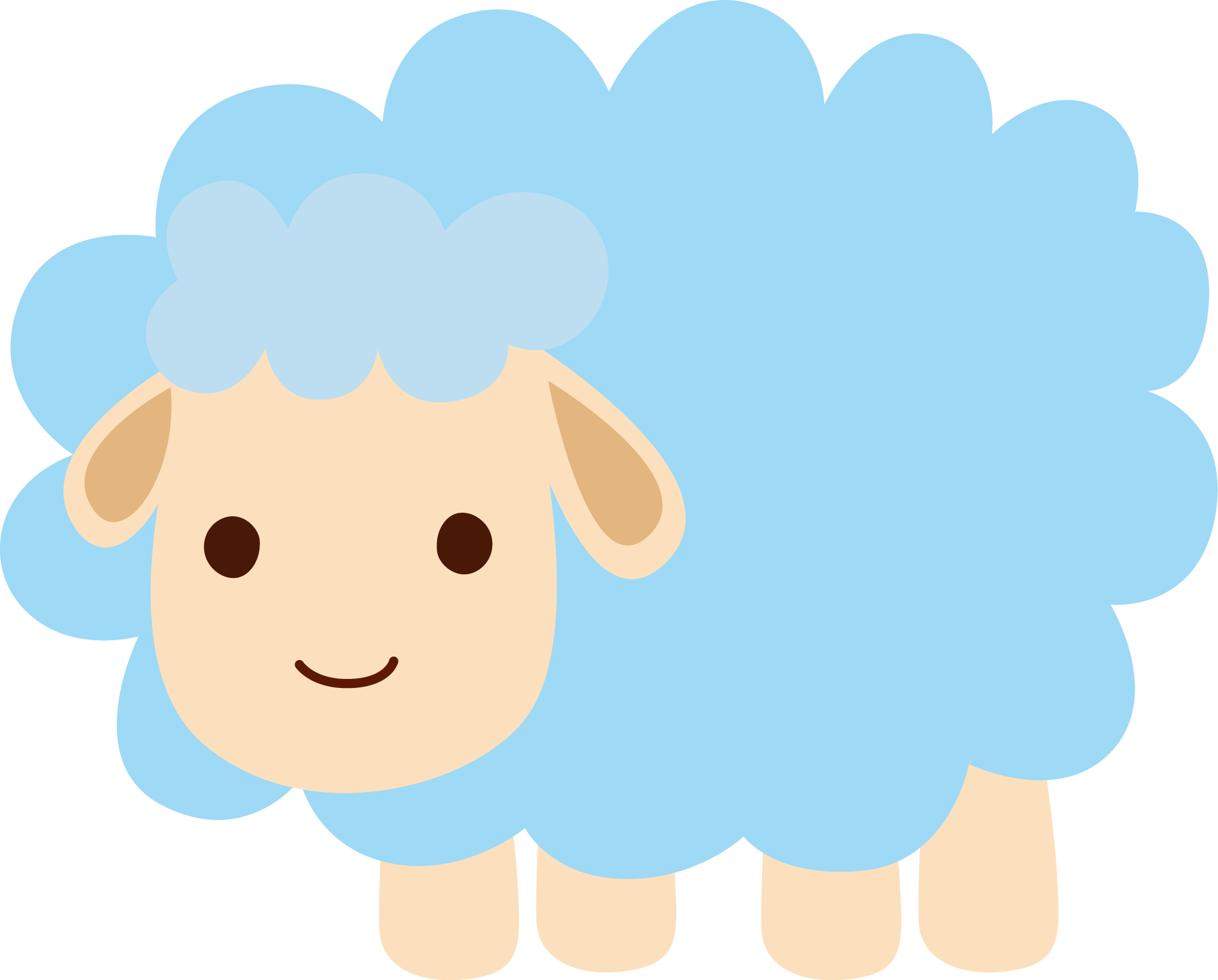 Clipart Png, Baby Fever, Sheep, Kids And Parenting, - Blue Sheep Clipart Transparent Png (2014x1621), Png Download