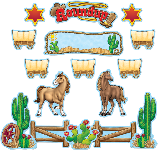 Wild West Clipart Western Roundup - Rodeo Bulletin Board - Png Download (600x600), Png Download