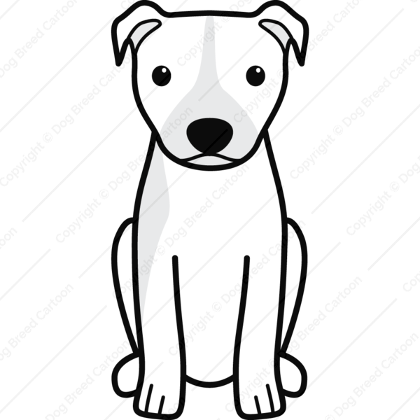 Cartoon White Dog - Cartoon Bull Terrier Clipart (600x600), Png Download