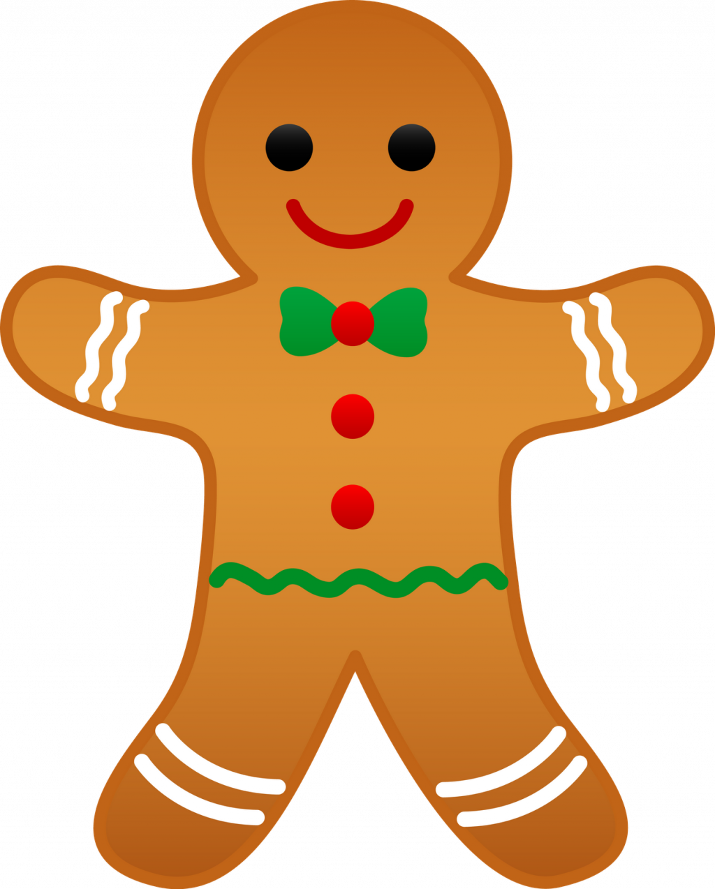 Christmas ~ Christmas Tree Clip Art Best And Holiday - Christmas Gingerbread Man Clipart - Png Download (1024x1274), Png Download