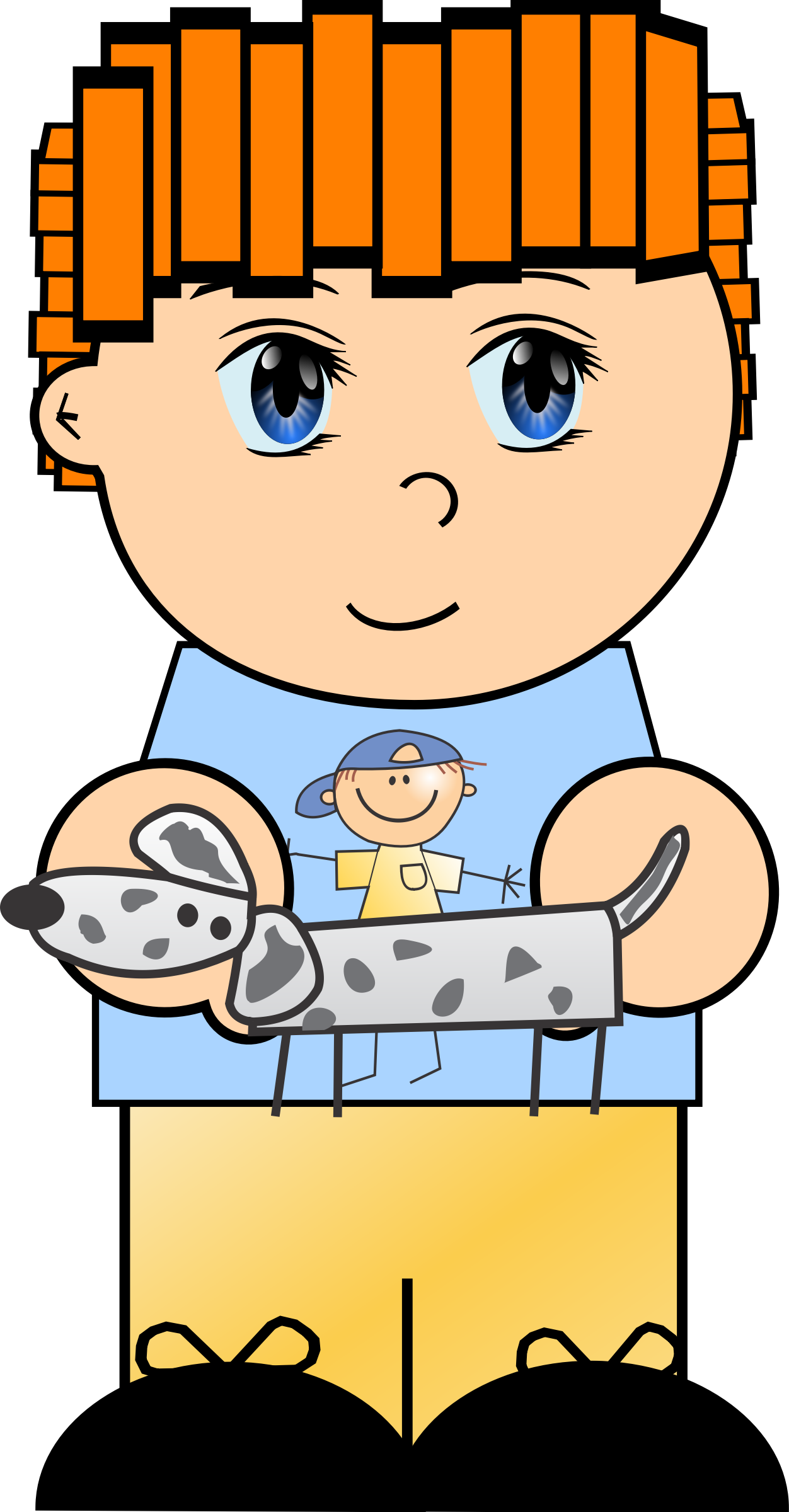 This Free Icons Png Design Of Cartoon Boy With Dog - Manga Eyes Clipart (1252x2400), Png Download