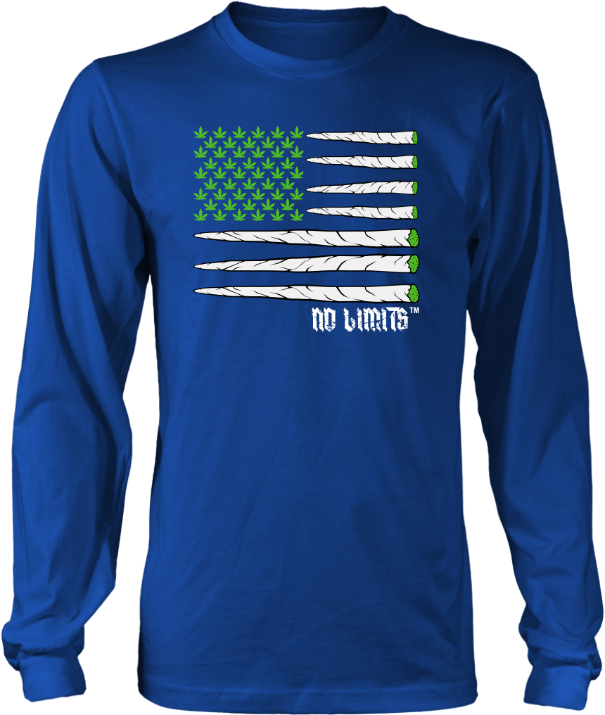 Blunt Flag District Long Sleeve By No Limits - Adidas Jersey Long Sleeve Blue Clipart (1024x1024), Png Download