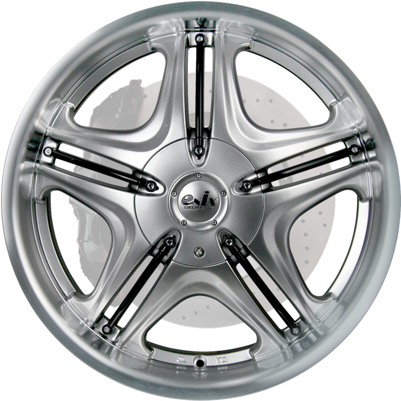 Euro Hyper Silver / Black Strip - Hubcap Clipart (800x800), Png Download