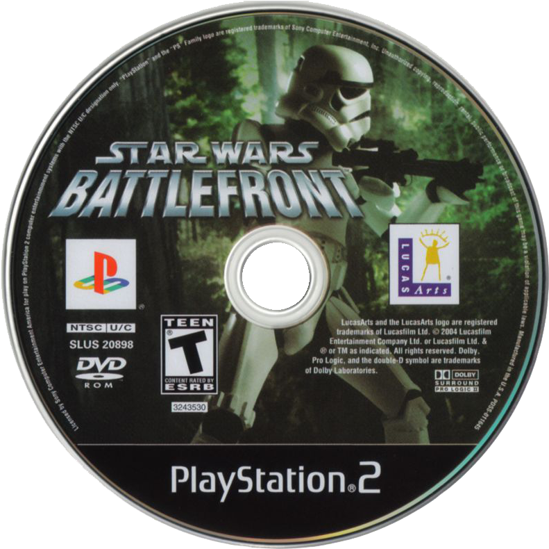 Star Wars Battlefront Ps2 Disc , Png Download - Splinter Cell Ps2 Disc Clipart (791x790), Png Download