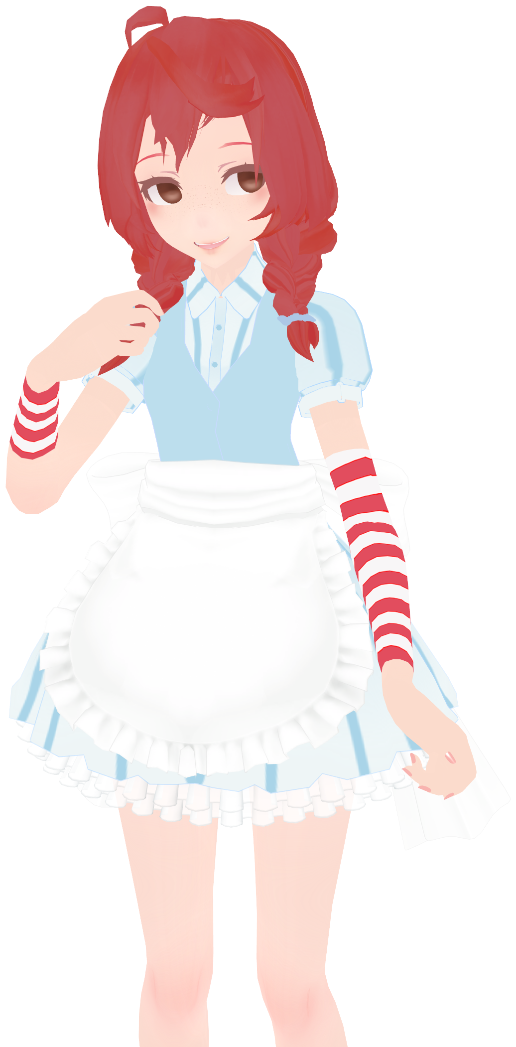 Clothing White Human Hair Color Joint Costume Fictional - Mmd Models Wendy Clipart (1452x2205), Png Download