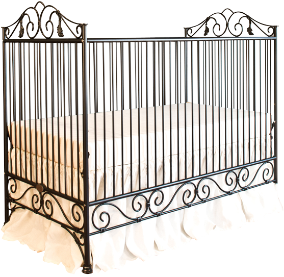 Casablanca Crib Distressed Black - Infant Bed Clipart (600x600), Png Download