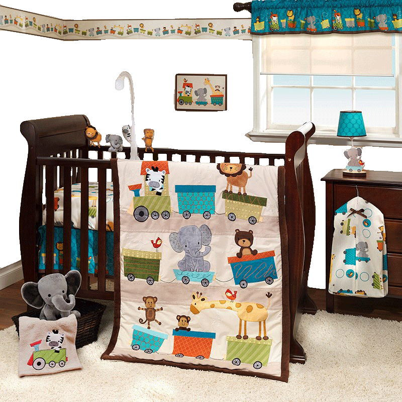 $1664 - - Choo Choo Train Crib Bedding Clipart (800x800), Png Download