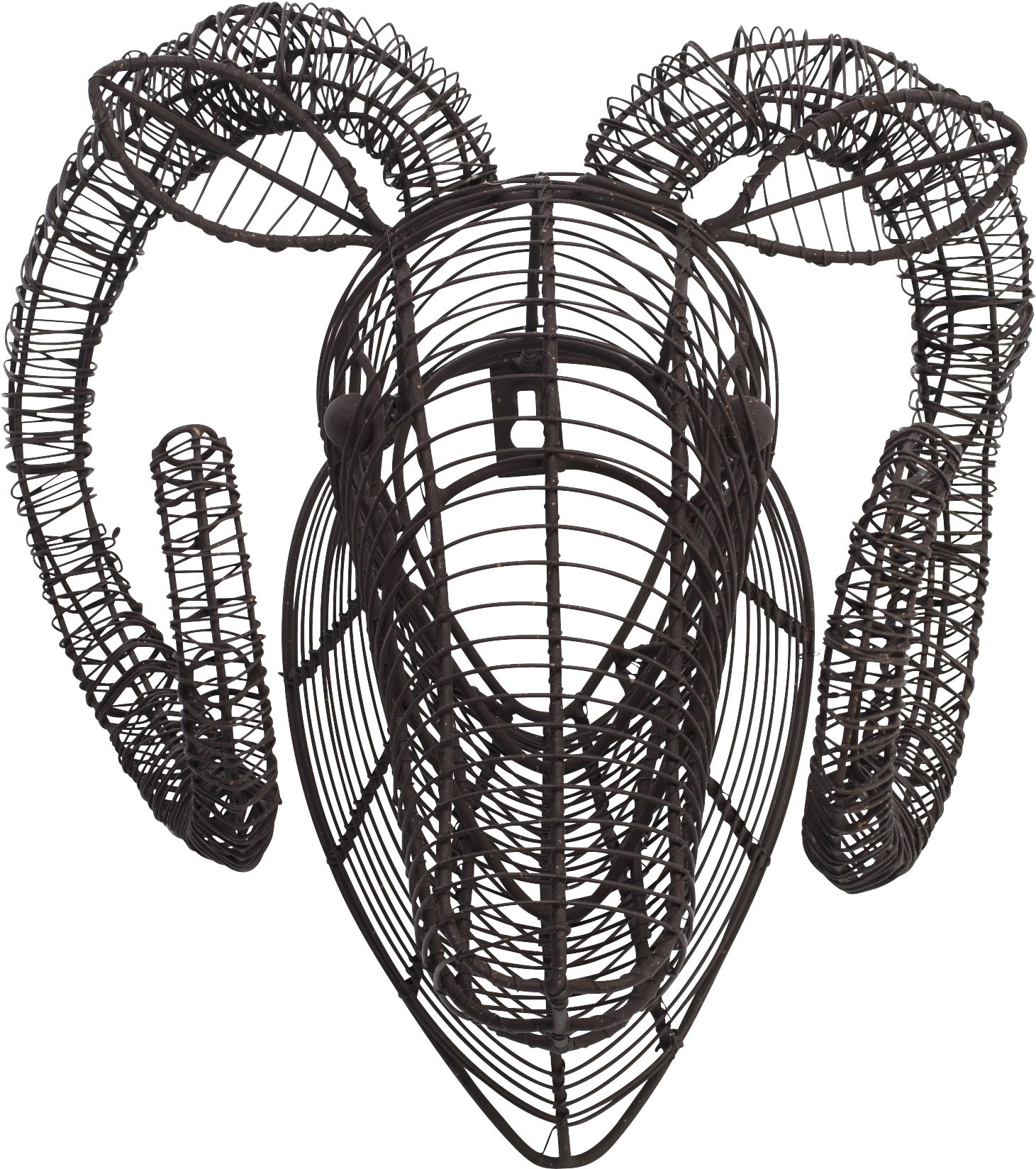 Handmade Wire Ram's Head Wall Decor - Sketch Clipart (3543x2551), Png Download