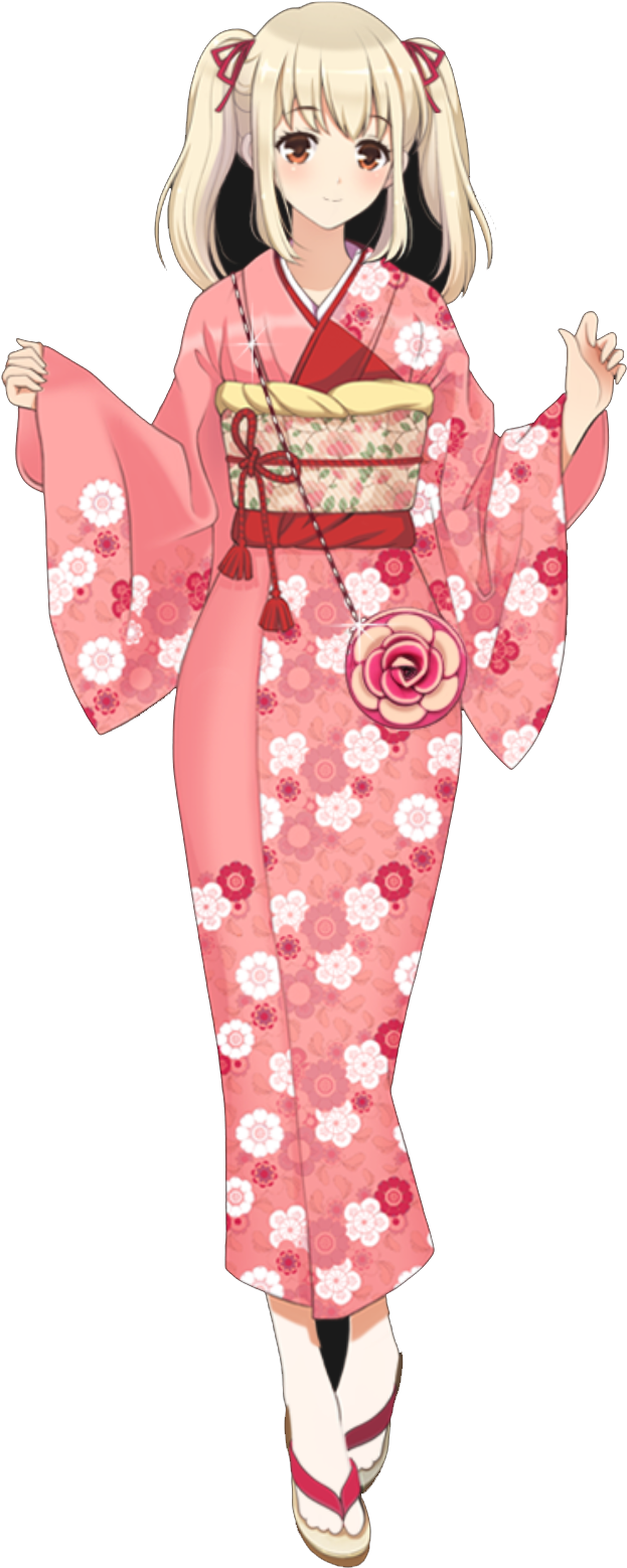Anime Girl Kimono Png , Png Download - Anime Girl In Kimono Png Clipart (623x1558), Png Download