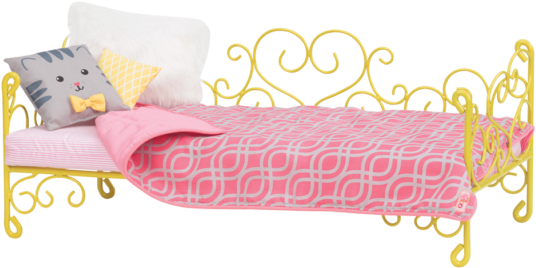 Sweet Dreams Scrollwork Bed - Our Generation Bed Sets Clipart (600x600), Png Download