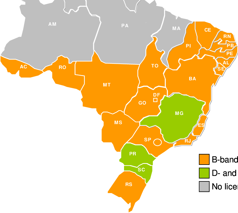 Claro Licensed Area - Electoral Map Brazil 2018 Clipart (779x695), Png Download