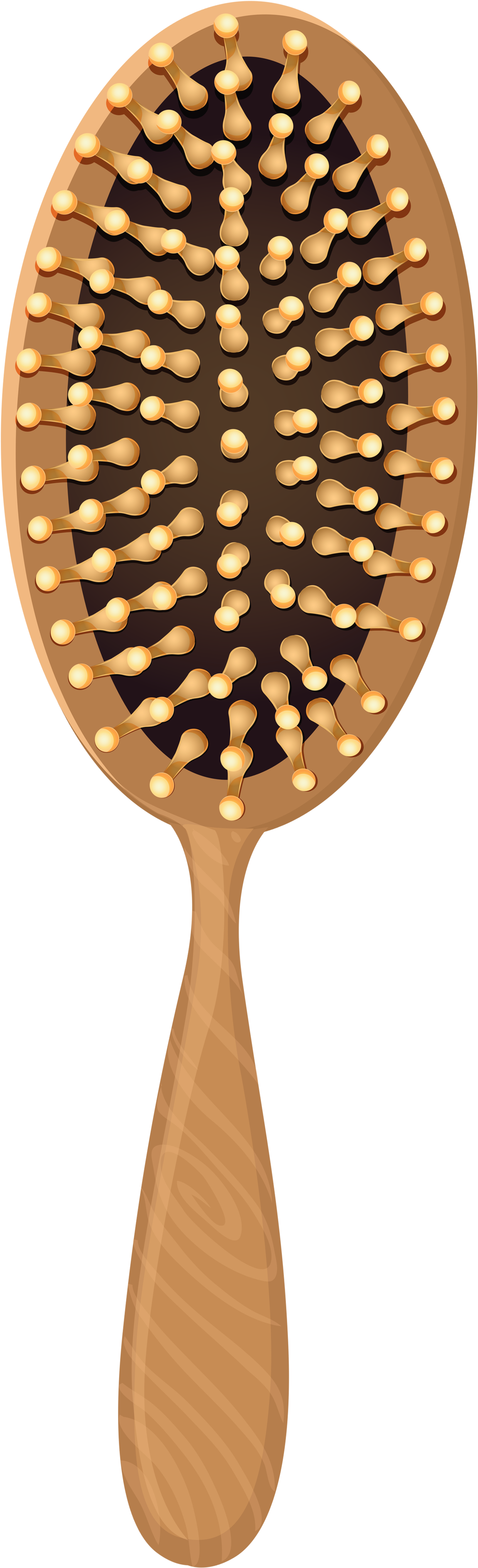 Wooden Hairbrush Png Clipart Image - Wood Hair Brush Png Transparent Png (1681x4268), Png Download