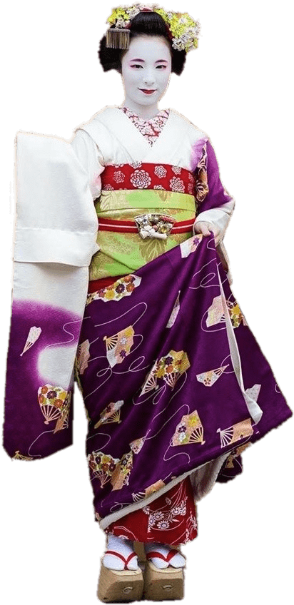 People - Maiko Kimono Clipart (602x903), Png Download