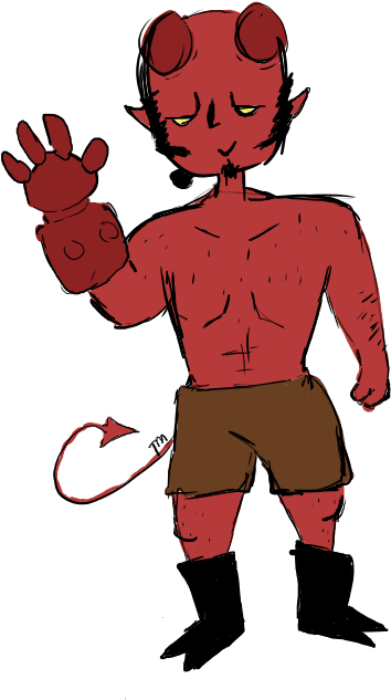 “chibi Hellboy ” - Illustration Clipart (624x800), Png Download
