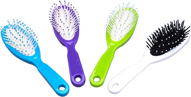 Plastic Cushion Tangle-free Hair Brush - Racket Clipart (750x750), Png Download