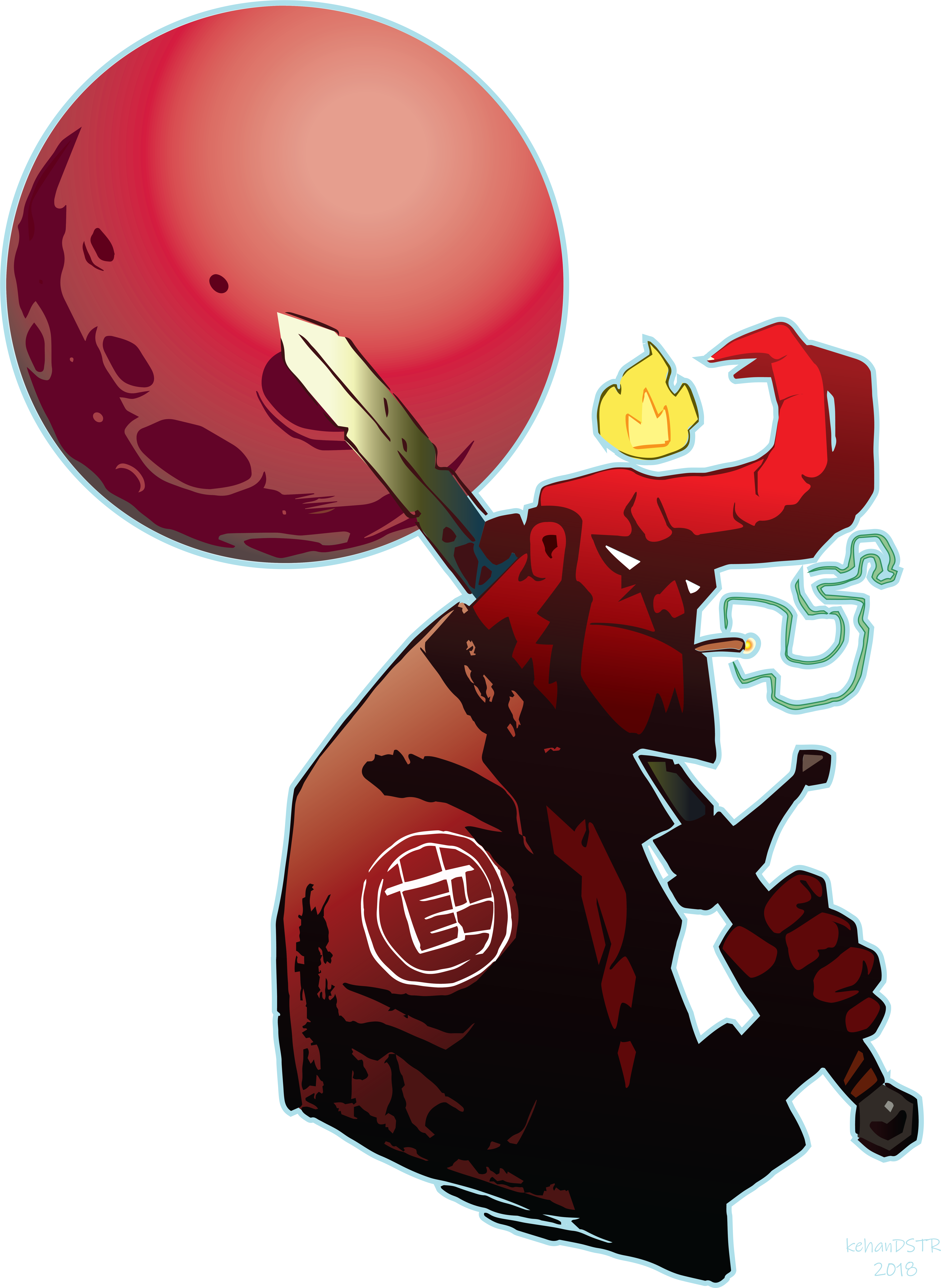 Fun With Hellboy Clipart (6415x8733), Png Download