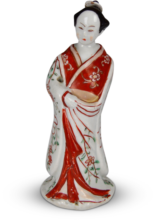 A Japanese Imari Geisha Figure - Figurine Clipart (1000x1000), Png Download