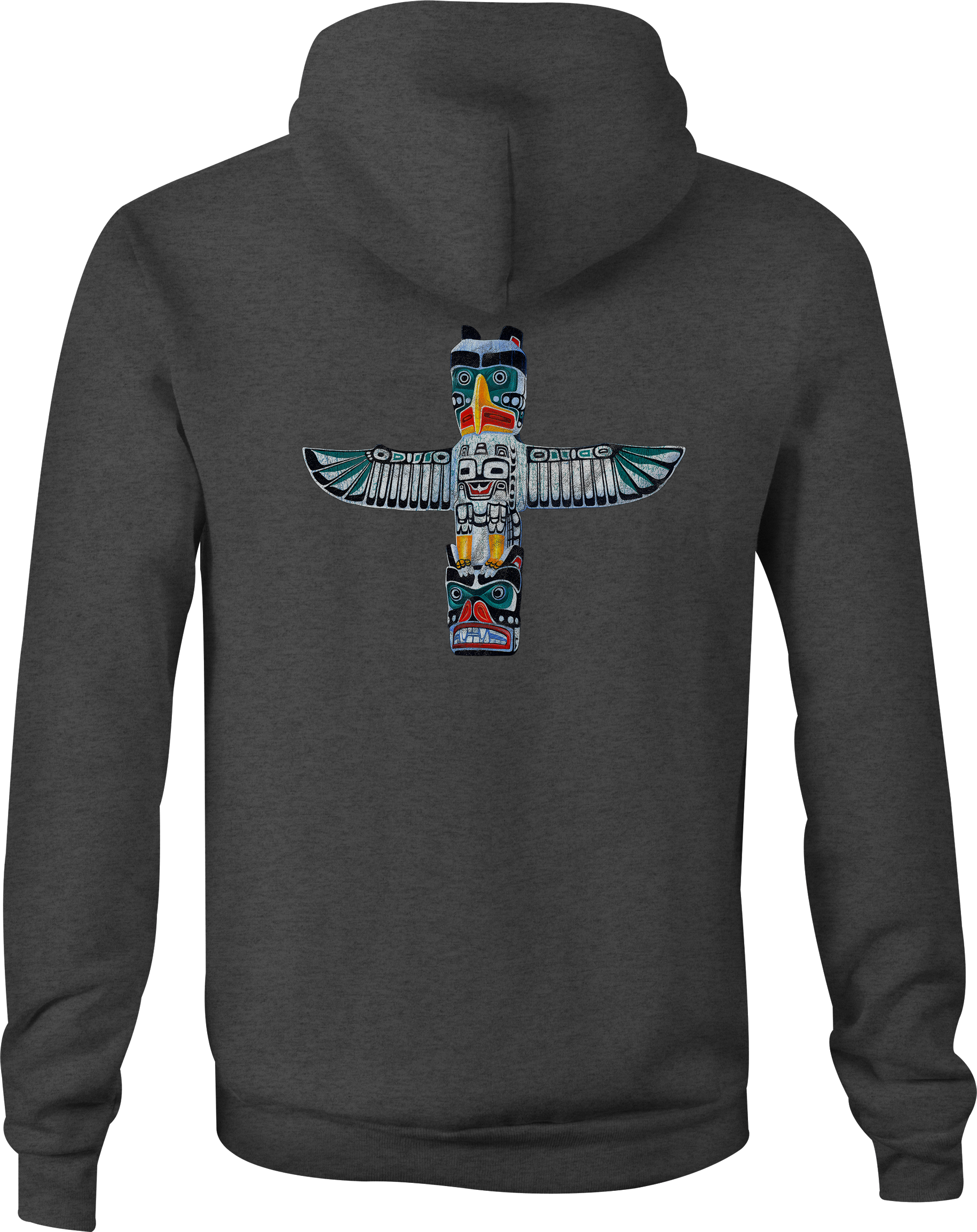 Image Is Loading Zip Up Hoodie Totem Pole Spirit Animals - Hoodie Clipart (1830x2308), Png Download