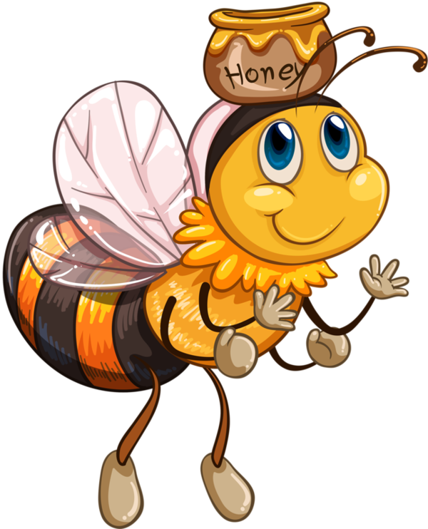 Abeilles,png - Cartoon Worker Bee Clipart (600x742), Png Download
