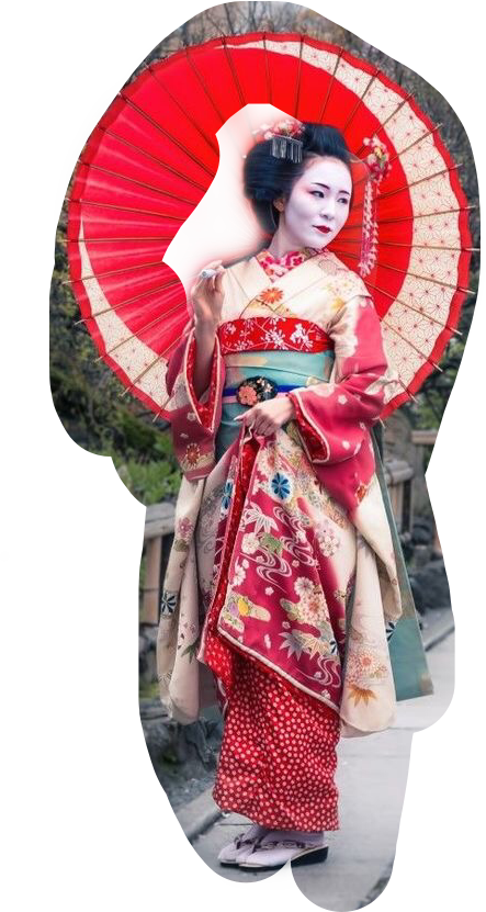Geisha Sticker - Most Beautiful Japanese Geisha Clipart (443x831), Png Download