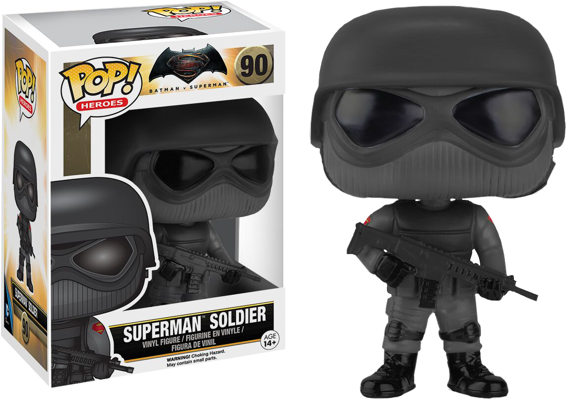 Batman Vs Superman - Funko Pop Superman Soldier Clipart (1141x804), Png Download