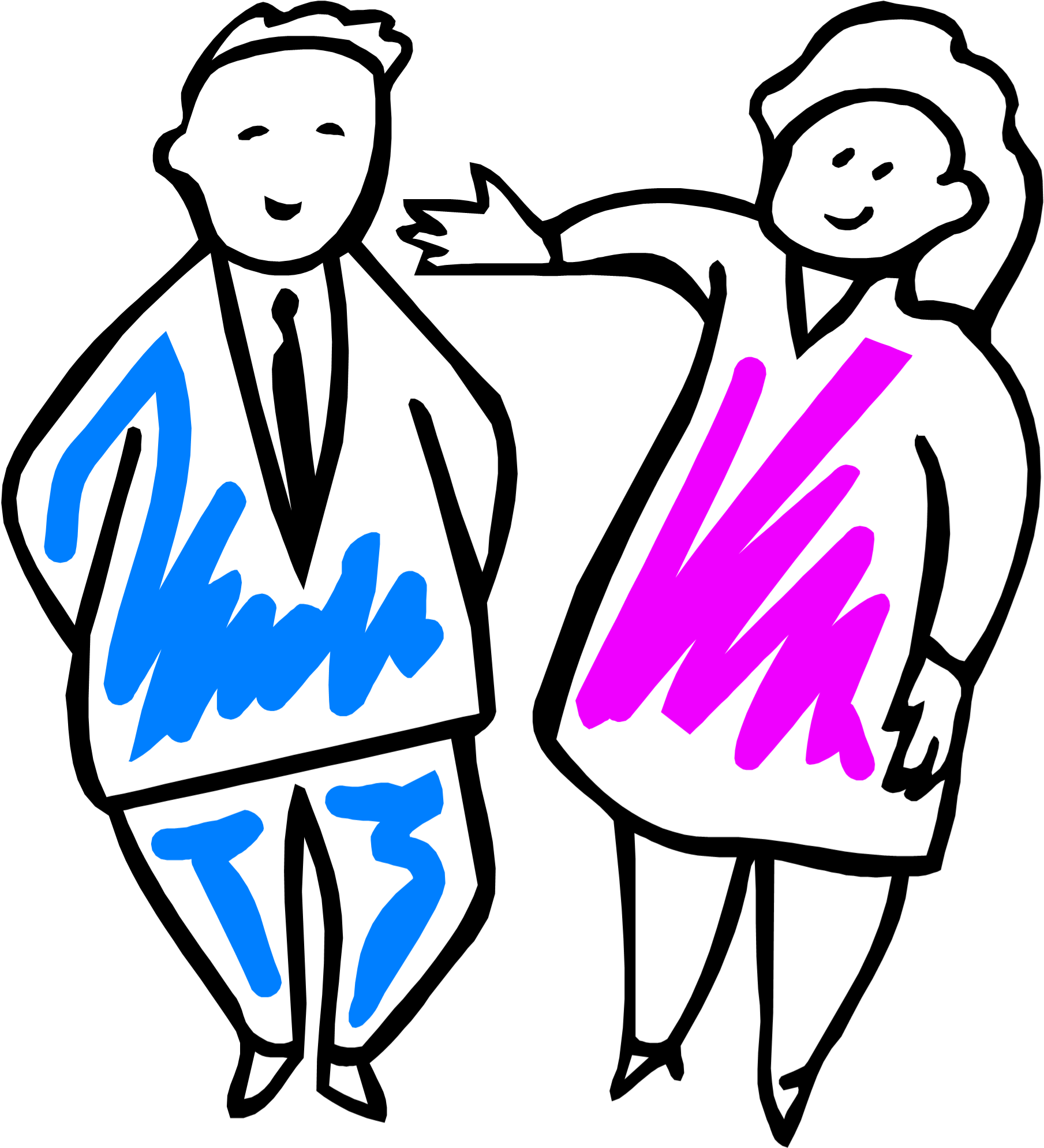 Male And Female - Clip Art - Png Download (1842x1998), Png Download