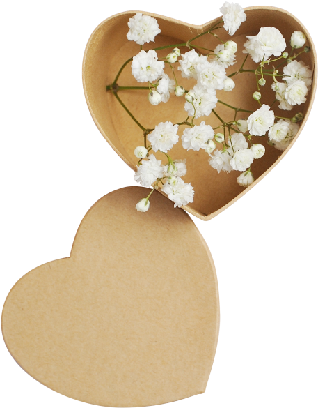 Open Box Flower - Heart Clipart (866x650), Png Download