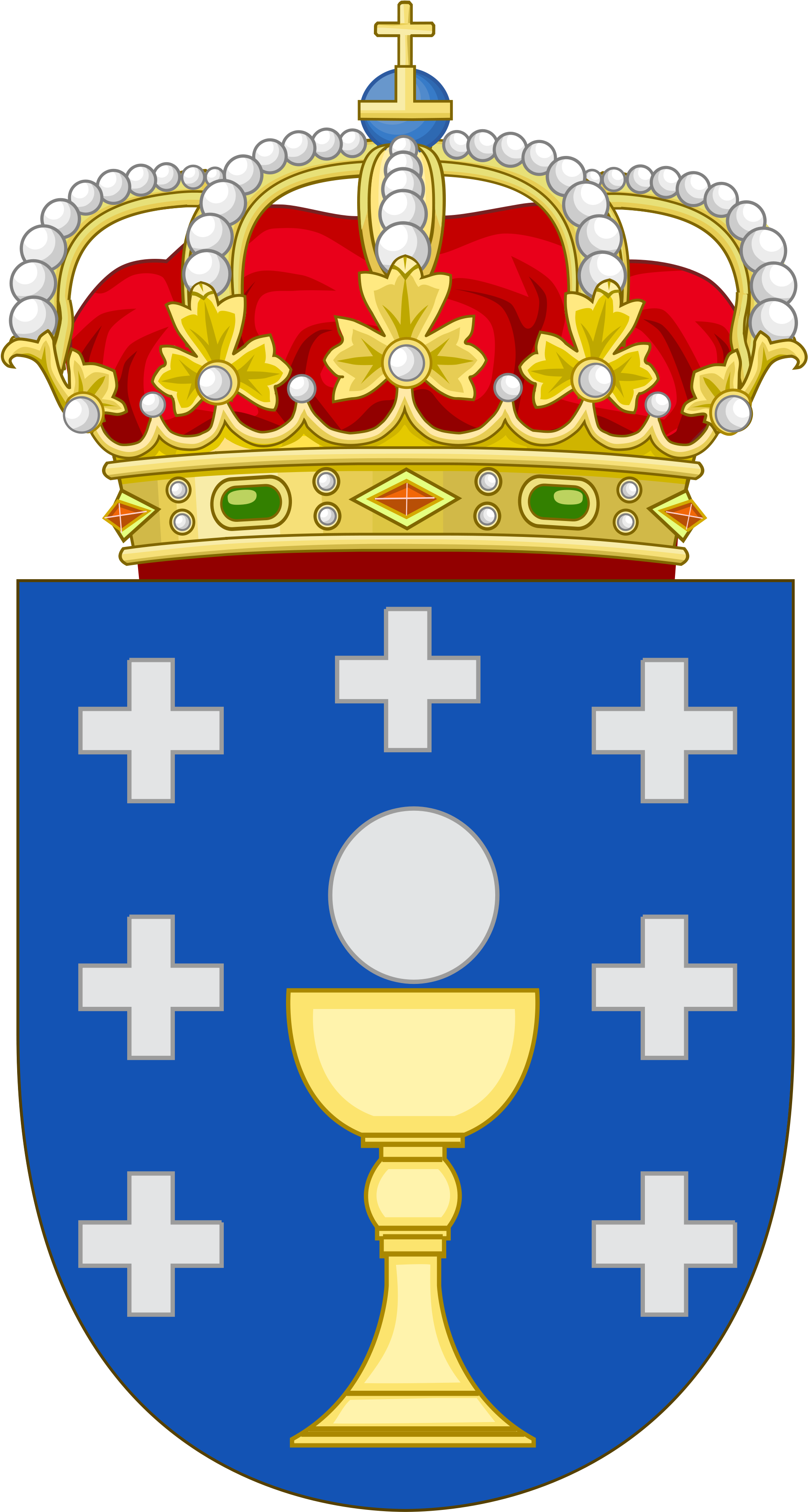 Golden Ring, Coat Of Arms, Crown Template, King Of - Coruna Coat Of Arms Clipart (2000x3672), Png Download