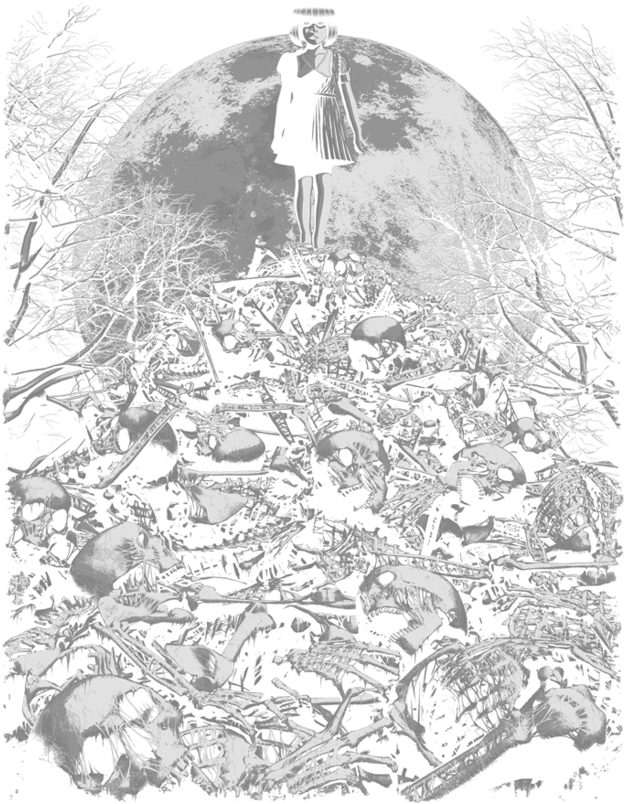 Mountain Of Bones Drawing Clipart (1024x887), Png Download